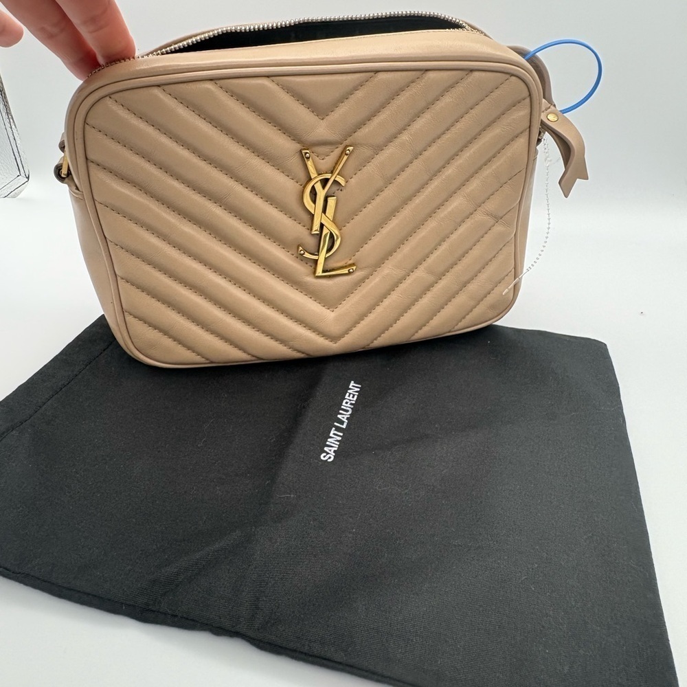 Yves Saint Laurent YSL Camera Bag Dark Beige with Dustbag - Picture 3 of 17